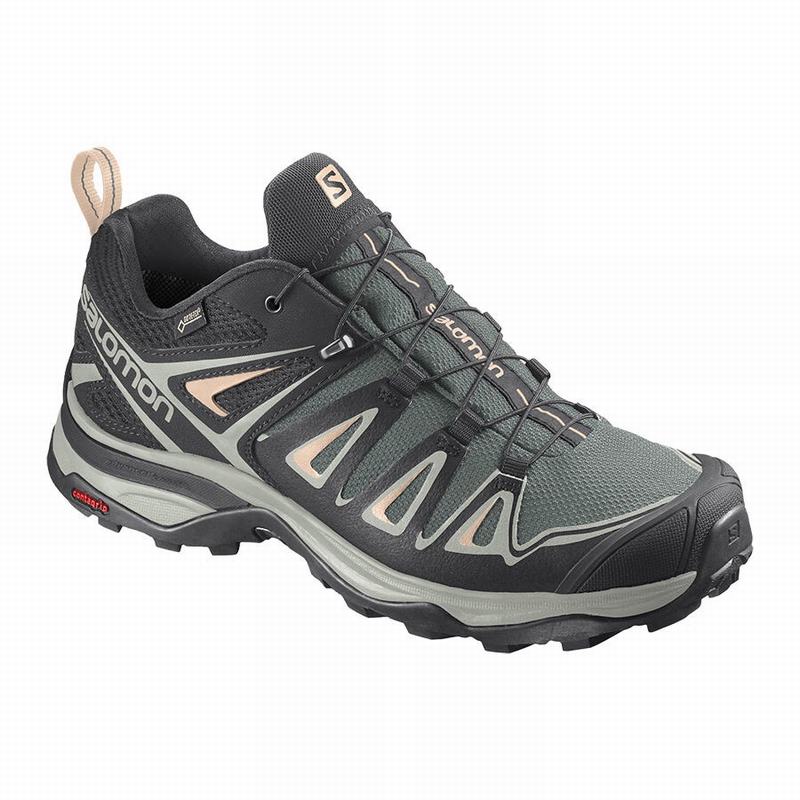 Salomon X ULTRA 3 GORE-TEX Zapatillas Trekking Mujer - Verde / Gris - Colombia (60947-PDCW)